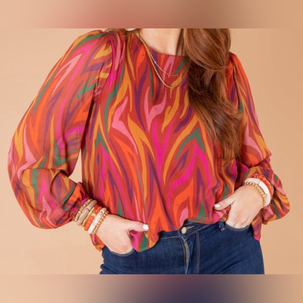 Boutique Fun print blouse - Picture 2 of 4